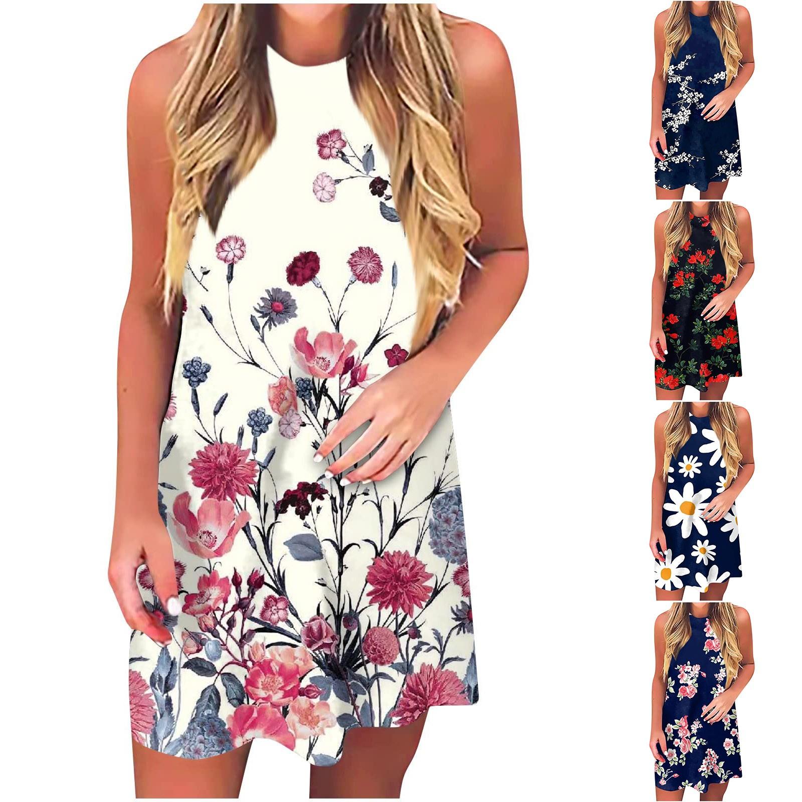 

Женские повседневные свободные платья длиной до колена с круглым вырезом и короткими рукавами больших размеров