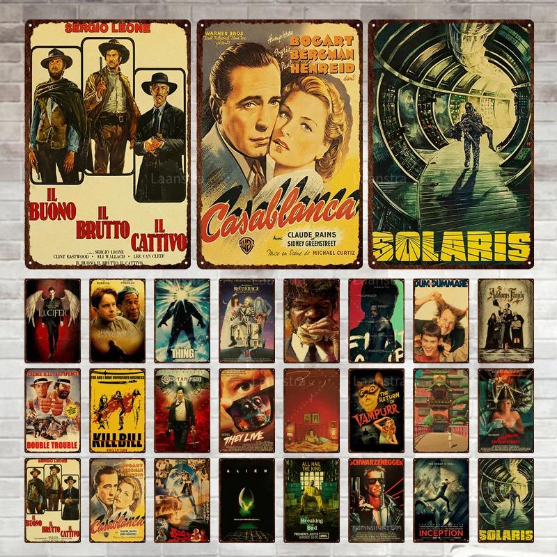 Various Classic Movie Posters Retro Metal Plaque Tin Sign Posters Living Room And Bar Interior Decoration Poster Painting