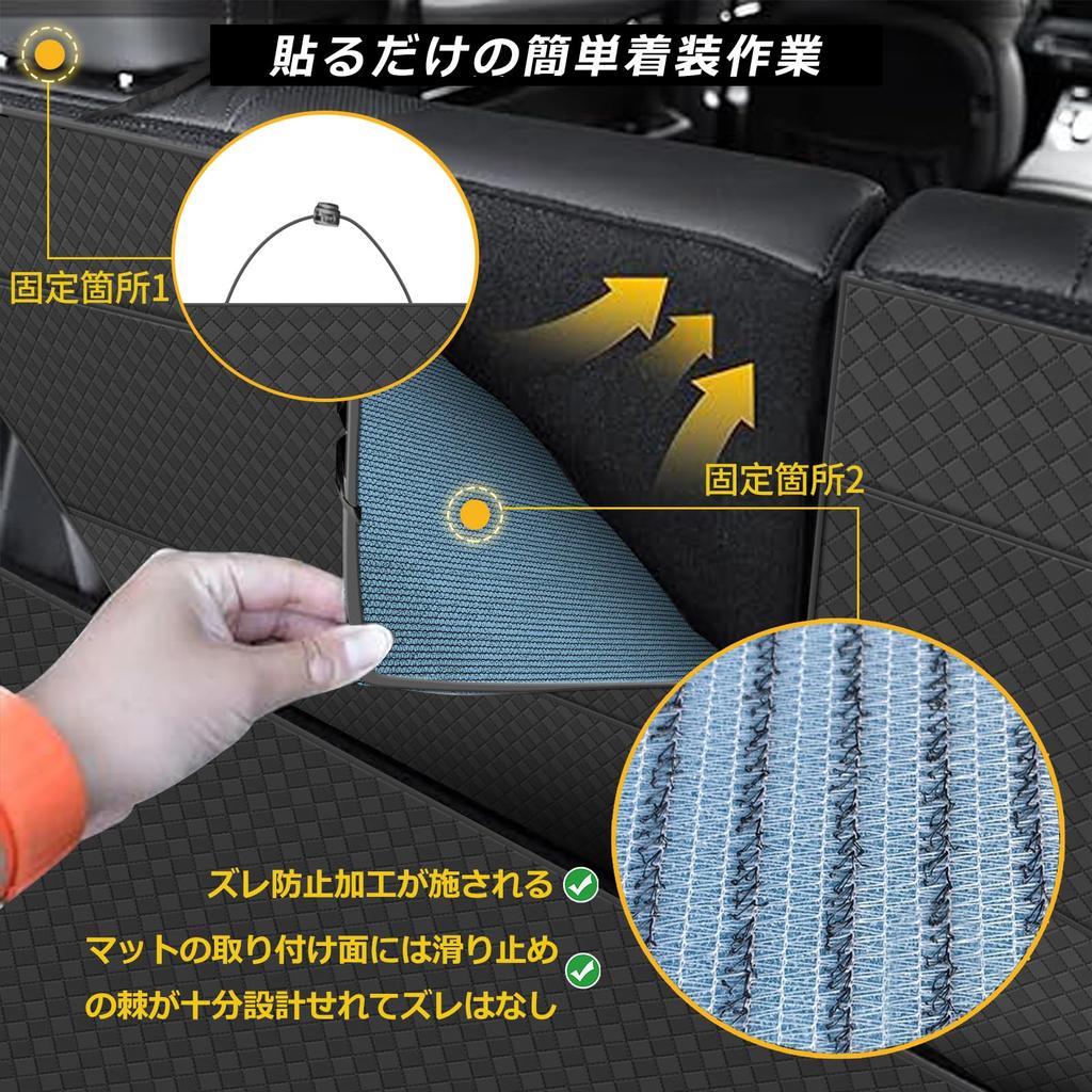 YORKNEIC Honda New RZ Series Luggage Mat Trunk Mat with Seat Back Back and Cargo Area Mat Synthetic Leather Material with Storage Pocket Black ZR-V