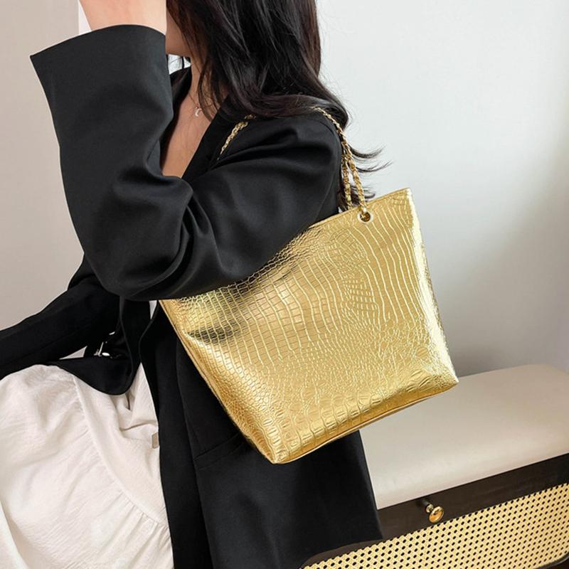 Marke Mode Lässig Damen Schultertaschen Krokodilmuster Handtasche PU Leder Damen Große Tragetasche für Damen Reise CLE