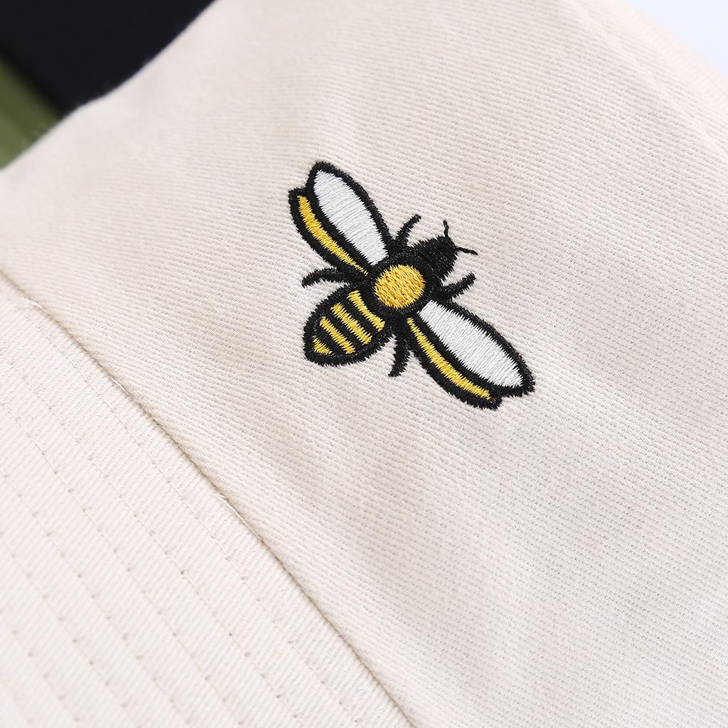 ins new bee embroidered bucket hat women breathable summer street trend sun hat men couple hat