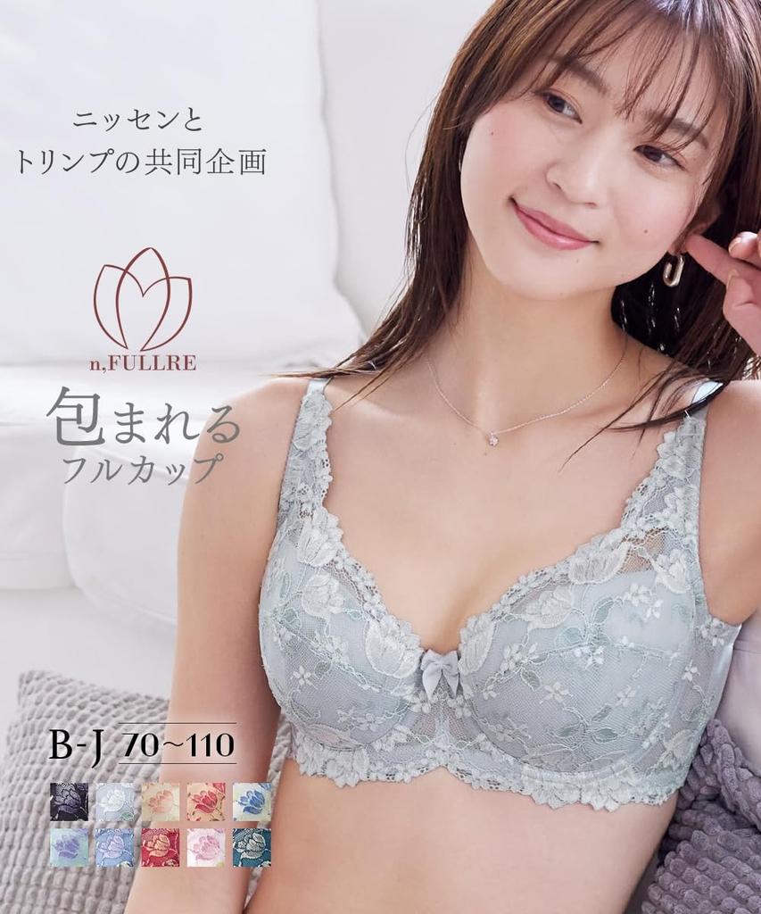 Nissen Full Cup Bra with Japanese Lace Bordeaux J85 High-Back (Tulip Pattern) (Triumph) (n, FULLRE)