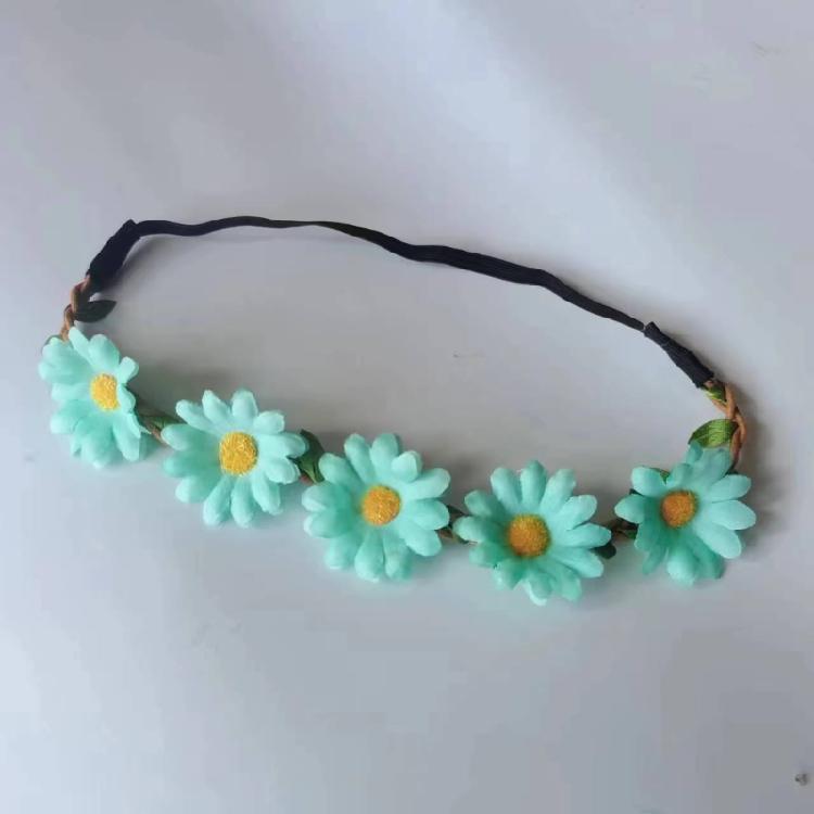 Daisy Floral Wreath Elastic Headband Decorative Flower Headpiece Headwear For Home Decoration Or Festival Celebrations
