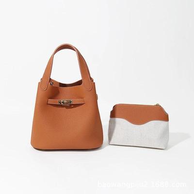 2025 Summer Korean Niche Design Women's Simple Tote & Crossbody High-End Bucket Bag