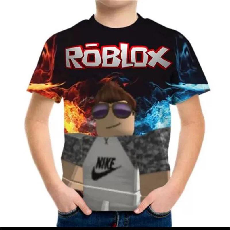 T-shirt Roblox Estiva per Ragazzi Moda Bambini T-shirt Traspirante Casual Stampa Gioco Vestiti Manica Corta Abbigliamento Bambini