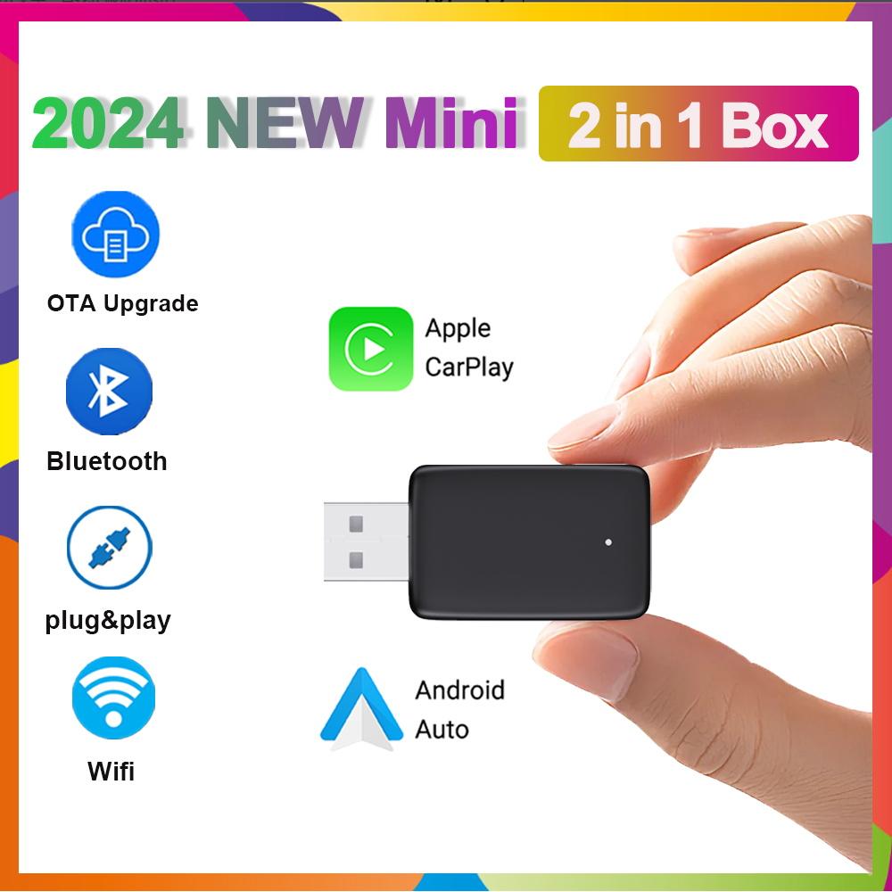 2025 New 3IN1 Android14 Wireless Carplay Android AutoAdapter Upgrade Plug&Play For Youtube Netflix Dongle Wireless Car AI TV BOX