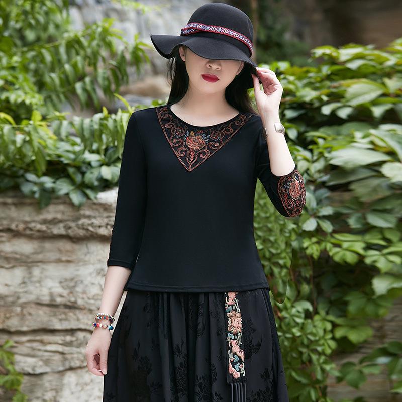 Women s Ethnic Satin Embroidered Lace-up Cardigan Vest L