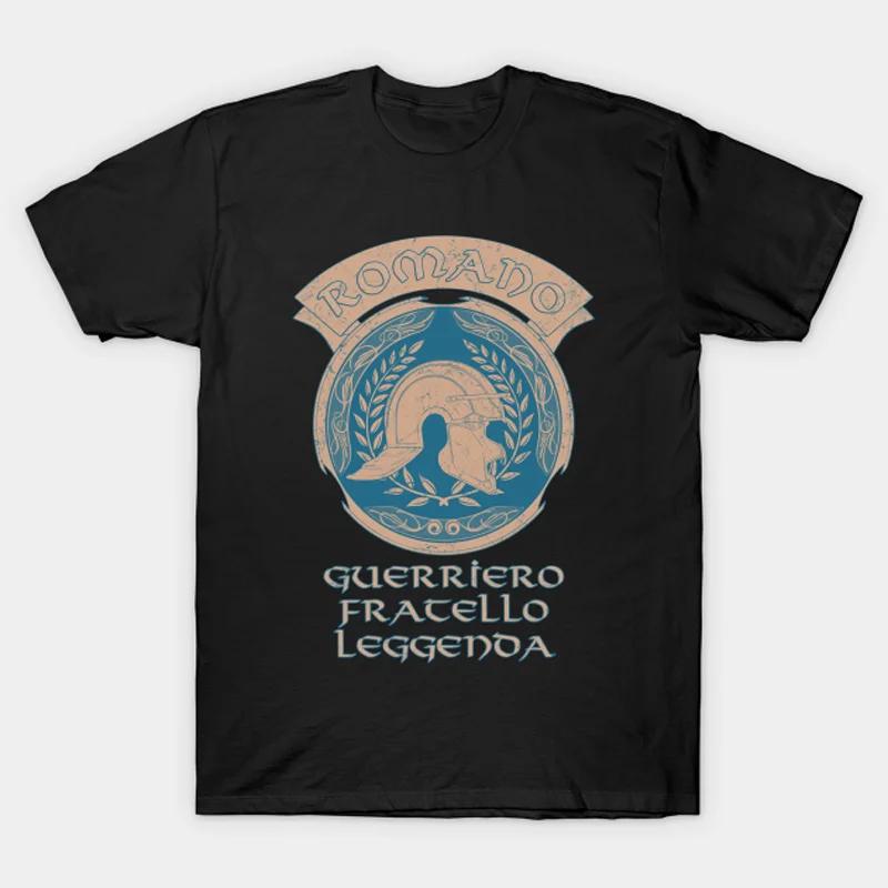 

Romano Guerriero Fratello Leggenda. Roman Legionary Helmet T-Shirt 100% Cotton O-Neck Summer Short Sleeve Casual Mens T-shirt... S разноцветный