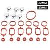 For BMW M57 E39 E60 E46 E38 E53 E83  E70 E71 E92 X3 X5 X6 Swirl Flap Blanks Plate & Intake Inlet Manifold Gasket Seal 22/33mm
