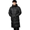 Li Ning Long Warm Down Jacket National Flag Patch Men Outerwear Black AYMU285