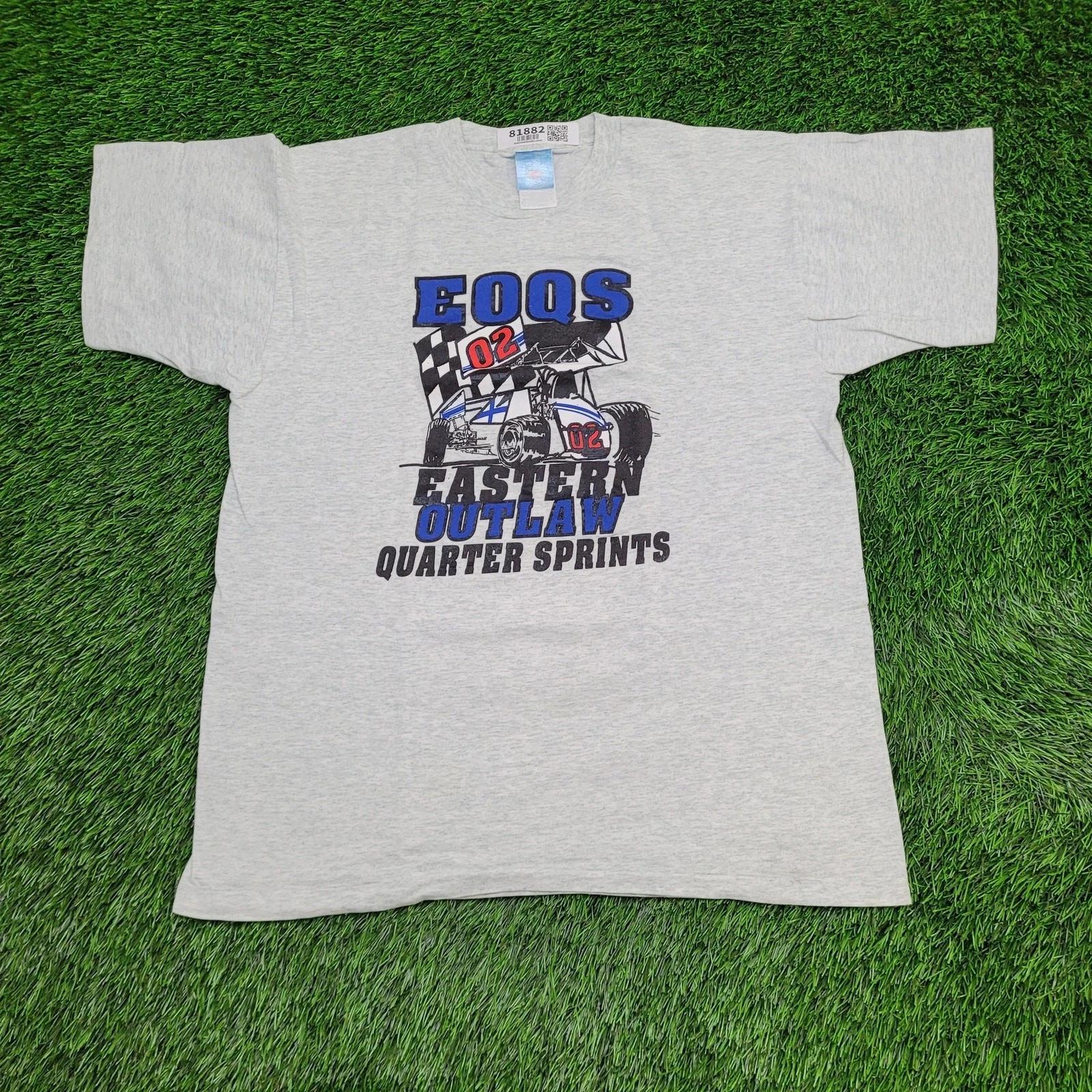 

Vintage Quarter Sprints Racing Shirt L 21x26 Eastern-Outlaw Y2K XL