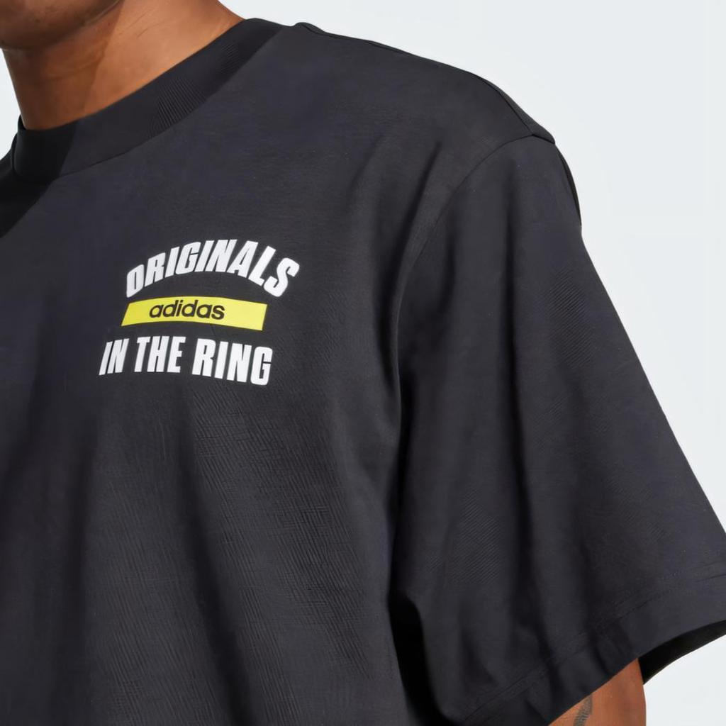 Adidas Originals SS25 Skin-Friendly Comfortable Soft Fashionable Moisture-Wicking Short Sleeve T-Shirt Men Tops Black KA4554