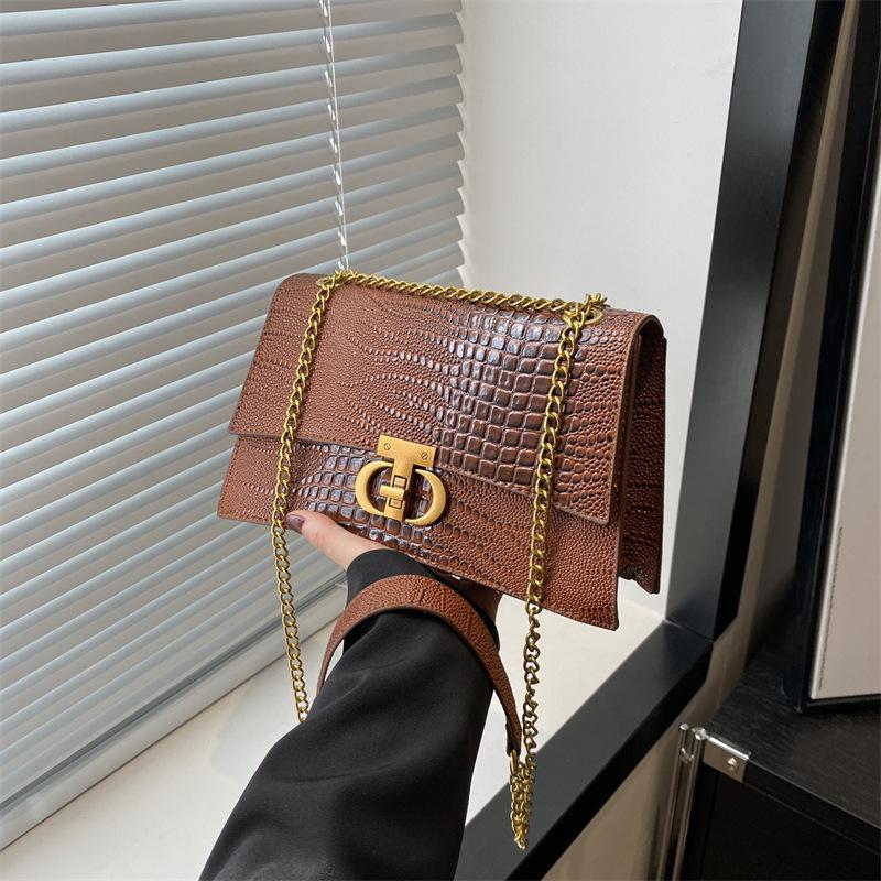 

Модна сумка-замок у корейському стилі, мода, весна, новий стиль, контрастна, проста, ретро, кросбоді, на одне плече, ручна, маленька квадратна жіноча сумка