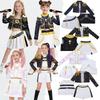 Girls Kids Zoey Rumi Mira Cosplay Idol Black Stage Perfermence Suit K-Pop Demon Hunters Costume Set Child Halloween Carniva Suit