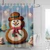 Home Decoration Shower Curtains for Bathroom Waterproof Curtain Fabric Modern Nordic Style Living Room Merry Christmas Winter