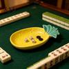 Coin Storage Container for Home Ceramic Mahjong Dice Tray, Carrot/Pineapple/Corn/Lemon/Pumpkin Shape, Decorative Gaming Desk Organizer Chips