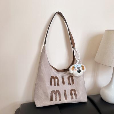 Mattierte Retro-Tasche Damen große Kapazität neue Herbst lässige Umhängetasche Damen Pendler-Tragetasche