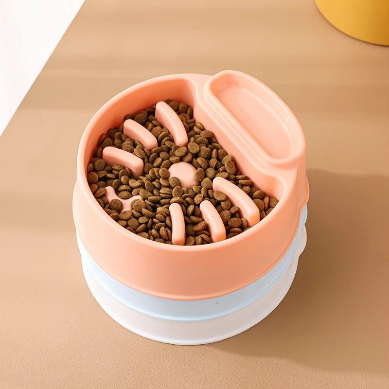 Home Dog Eating Plate Anti Choking Feeder Plastic Pet Slow Food Bowl Anti Gulping Feeding Supplies for Dog Cat Dish