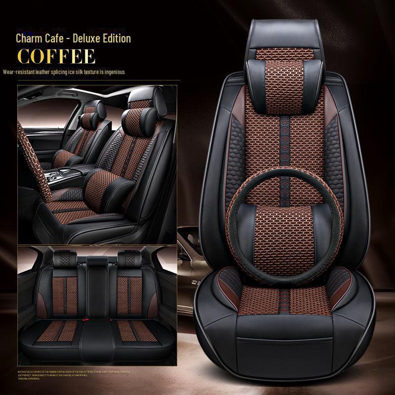 Binyue Cool 1.5T All-Season Leather Ice Silk Seat Cover, Full Package (2022 Model)