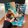 Case for Samsung Galaxy S22 S25+ S20 S23 FE S9 S24+ S24 Plus S21 S25 Ultra Soft Back Phone Cover Cute Capybara