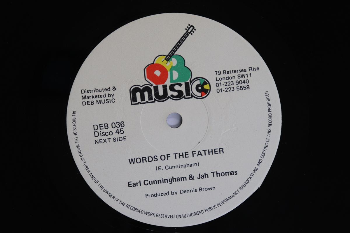 

12inch Record BLACK UHURU EARL CUNNINGHAM JAH Words Of The Father Wood For My F DEB036 D.E.B. Music UK Reggae Ska Dub Used