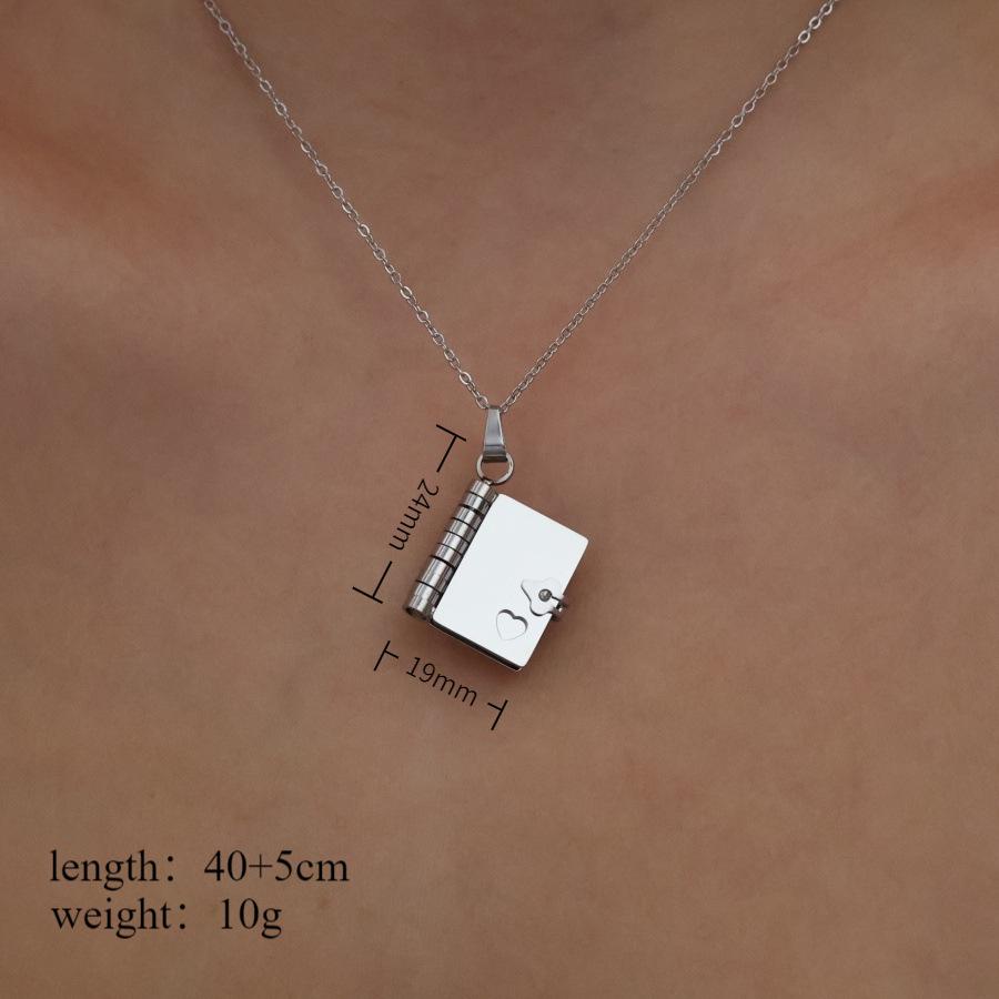 Позолоченная нержавеющая сталь, парная подвеска, фотоальбом с гравировкой и подвески-любовные письма