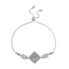 925 Sterling Silver Bracelet Moissanite Jewelry Square Bag Premium 1 Carat Moissanite Bracelet Adjustable
