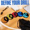 6PCS Rubber Basketball Spot Marker Anti-Slip Numbered Practice Mats  Basketball Dribbling
