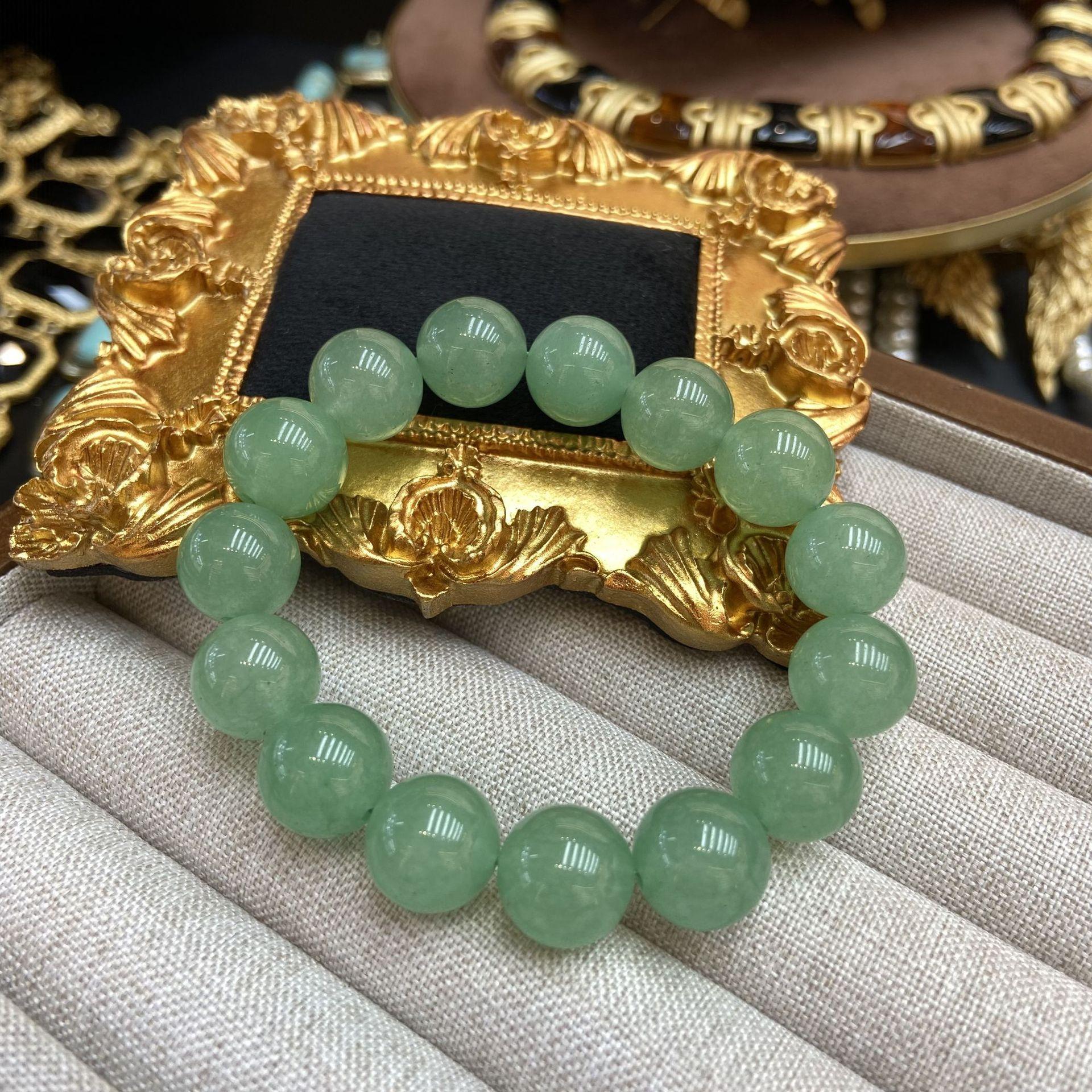 Dongling Jade Full Green Necklace Ice Bean Green Bracelet Women S Necklace Mother Chain Pendant Agate Bracelet
