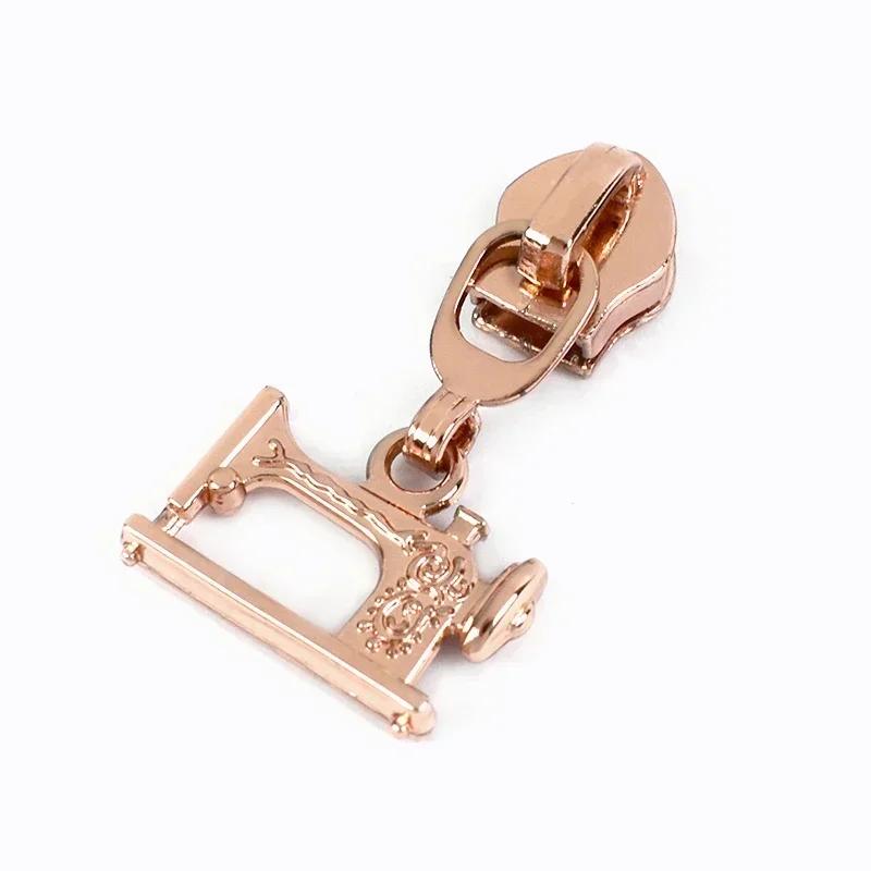 Meetee 5/10/20Pcs 5# Zipper Puller for Nylon Zippers Plastic Coil Zips Slider Heads Repair Kits DIY Garment Sewing Accessories