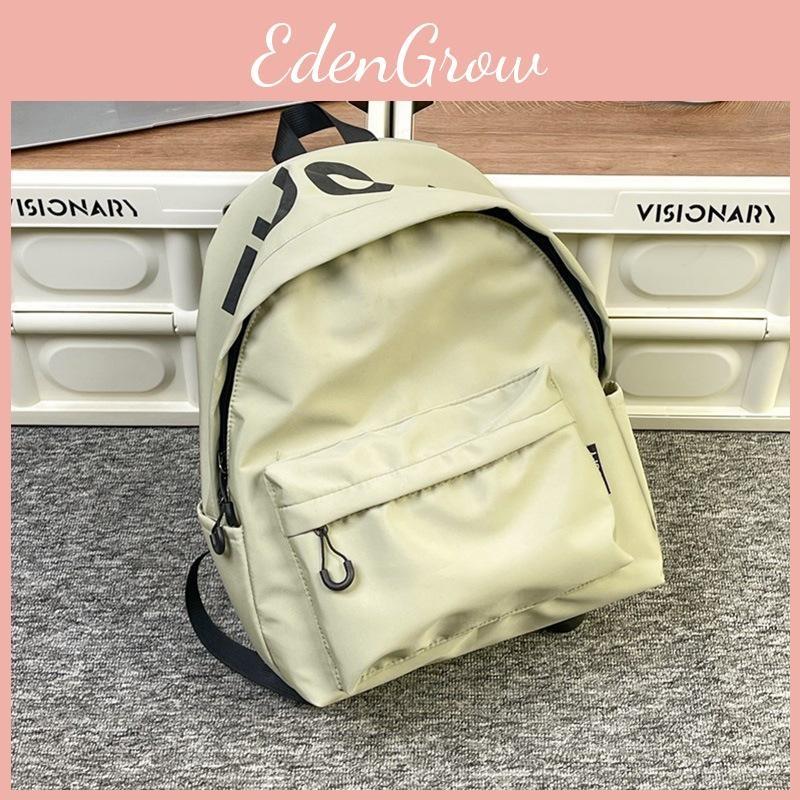 Color Solid Fashionable Letter Pattern Lightweight Neutral Backpack For Outdoor