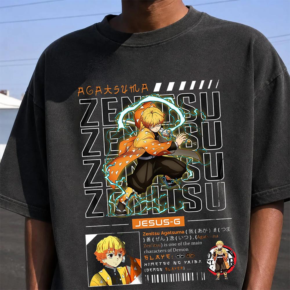 T-shirt Demon Slayer per bambini ragazzi ragazze unisex Kamado Tanjiro Giappone Anime Estate Ragazzo Primavera e Autunno Maniche Corte per Bambini Indumento