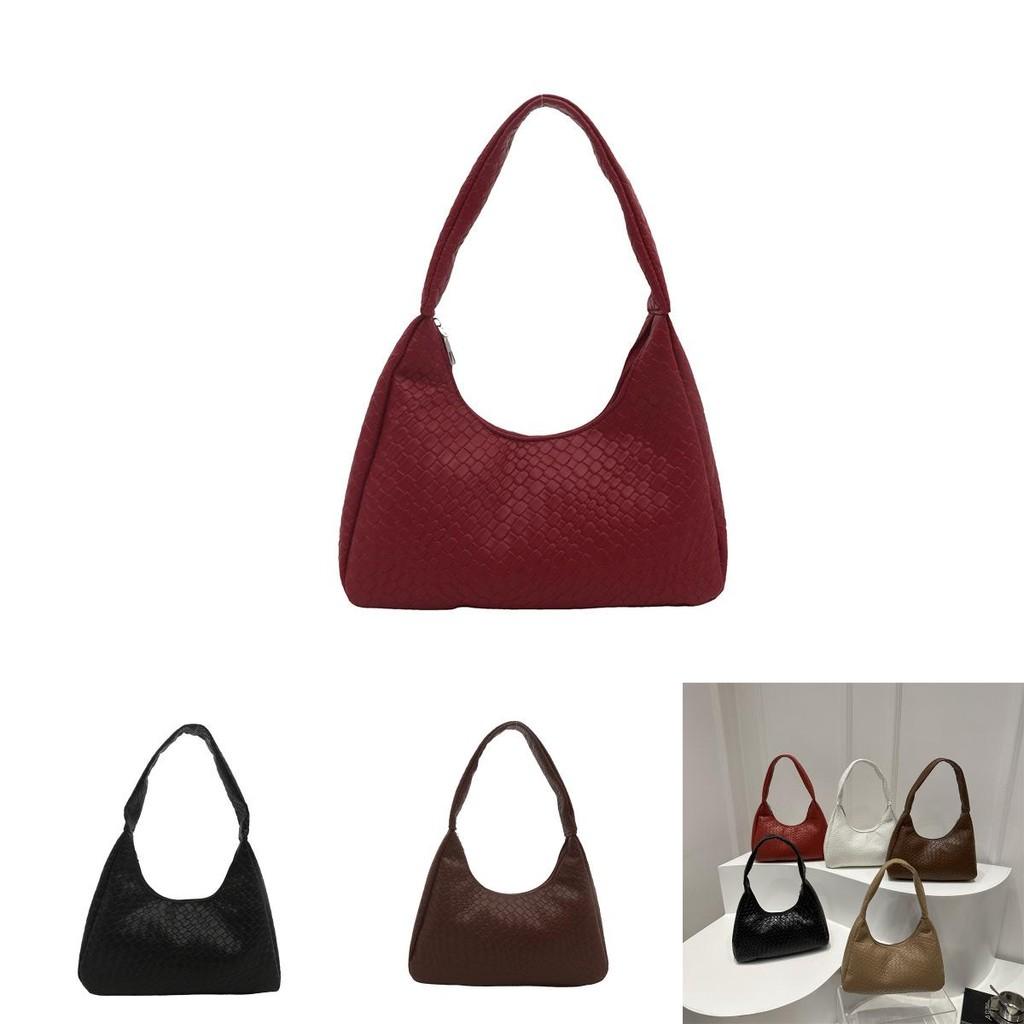Fashionable Woven Diamond Pattern Women's Tote Bag Single Strap Versatile For All Winter Outfits