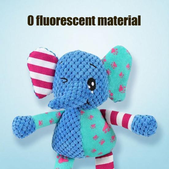 Plüsch Quietschie Hundespielzeug Weiches Stofftier Hund Kauspielzeug Niedliches Plüsch Fuchs Elefant Spielzeug Hält Hunde beschäftigt für aggressive Kauer Kleine Mittlere Hunde