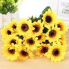 Petit Arrangement de Fleurs en Soie Tournesol pour Décoration de Salon