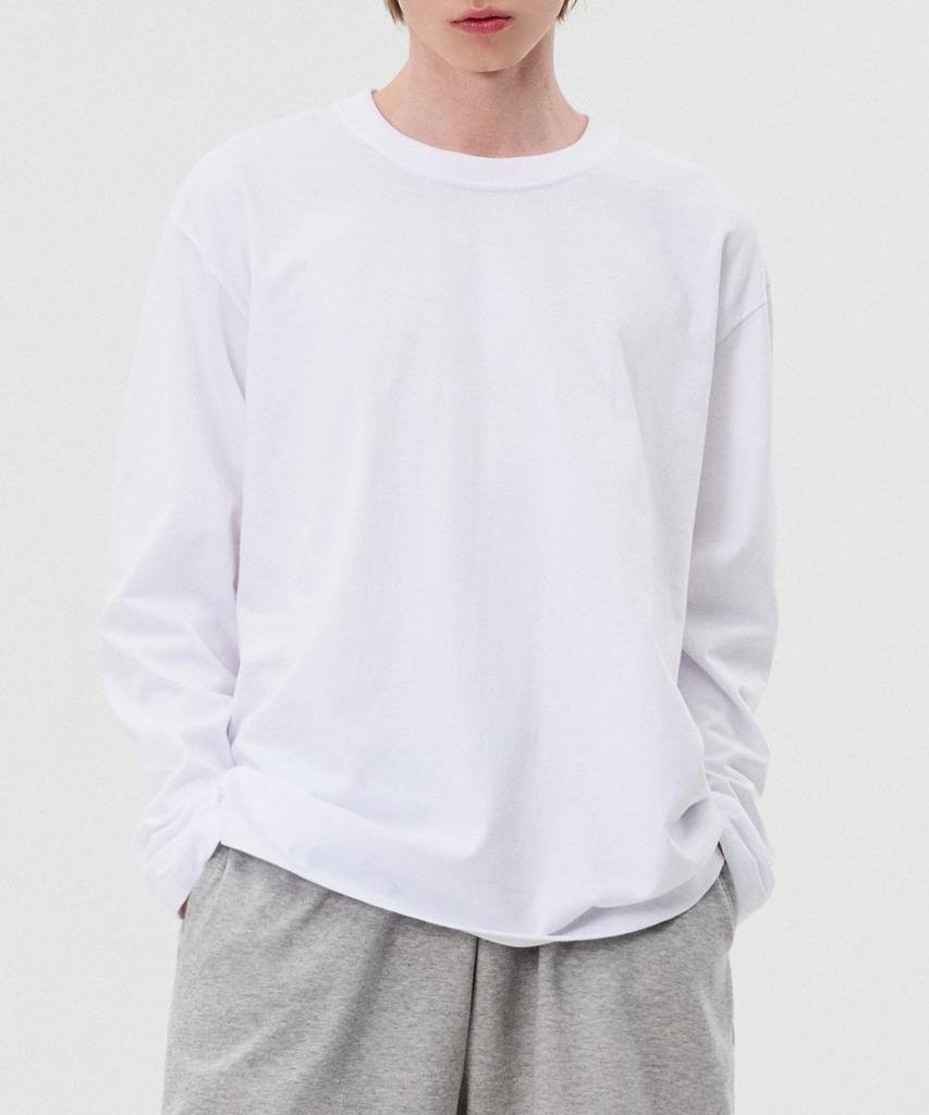 TOPBOY [2Pack] Basic Standard Fit 30-Count Plain Long Sleeve T-Shirt 3 Colors (Type B)