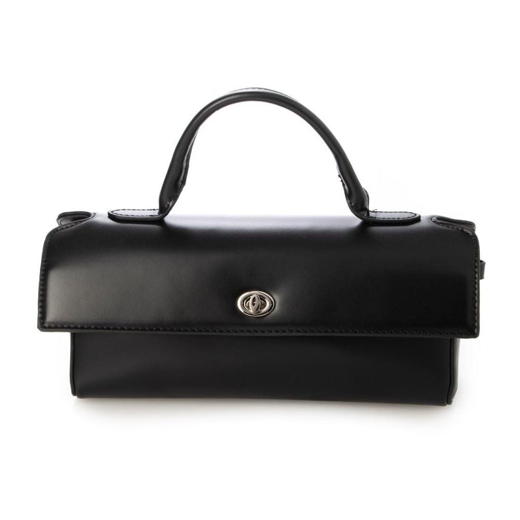 Horizontal smooth 2-way shoulder bag