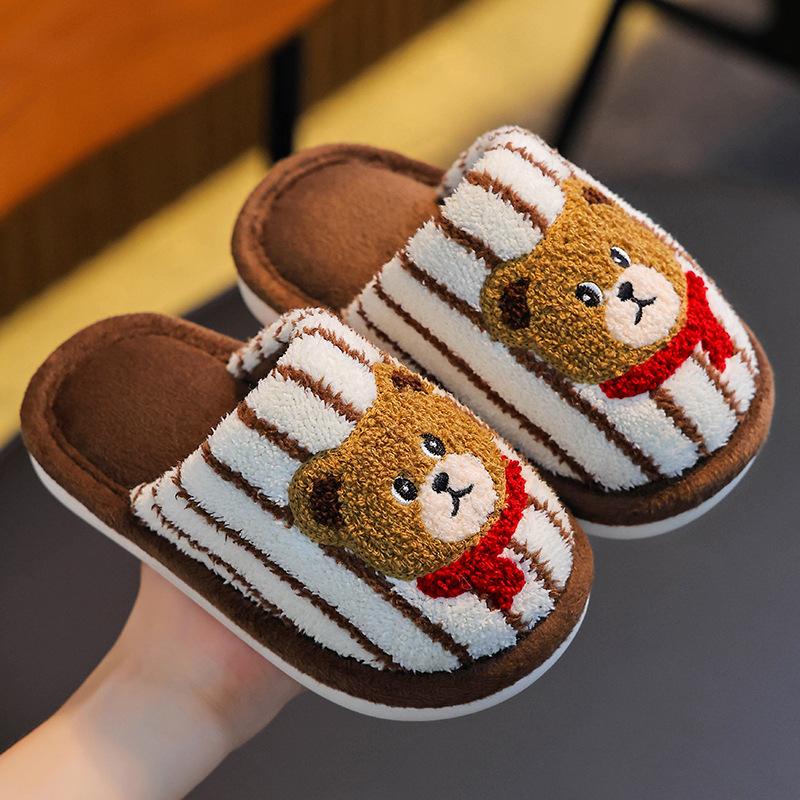Children's Cotton Slippers - Boys' and Girls' Padded Home-style Baby Shoes