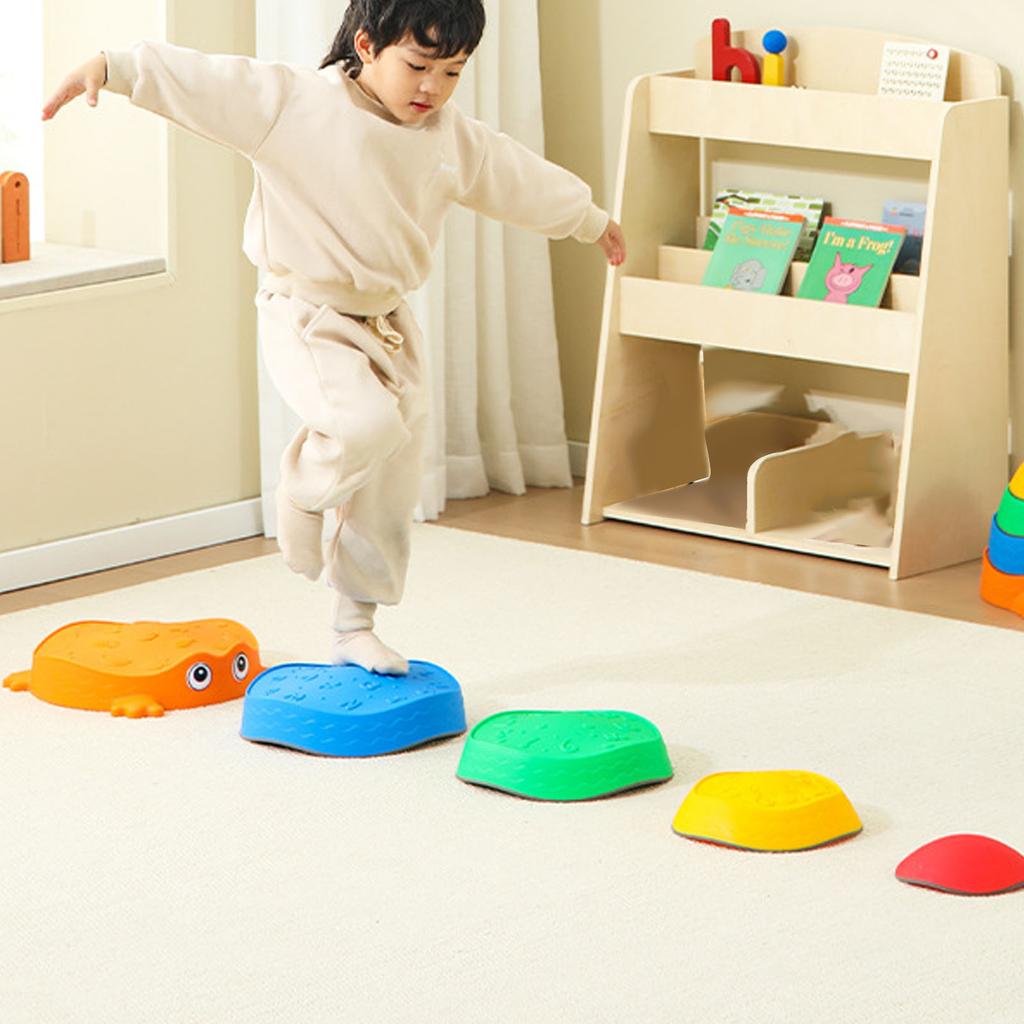Stepping Stones for Kids Colorful Non Slip River Balancing Stepping Stones Educational Early Learning Toys