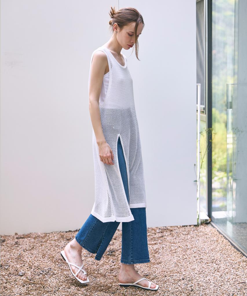 HYFVE Side Slit Long Mesh Bustier