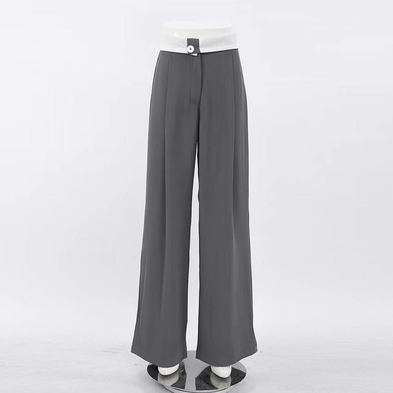 

Модный стиль Модный Универсальный Минималистичный Свободные брюки Свободные Повседневные брюки Свободного кроя Повседневные брюки Grey S