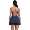 Anti Glare Base Sports Dress With Chest Cushion, Breathable Outdoor Golf Backless Camisole, Yoga Tennis Skirt For Women