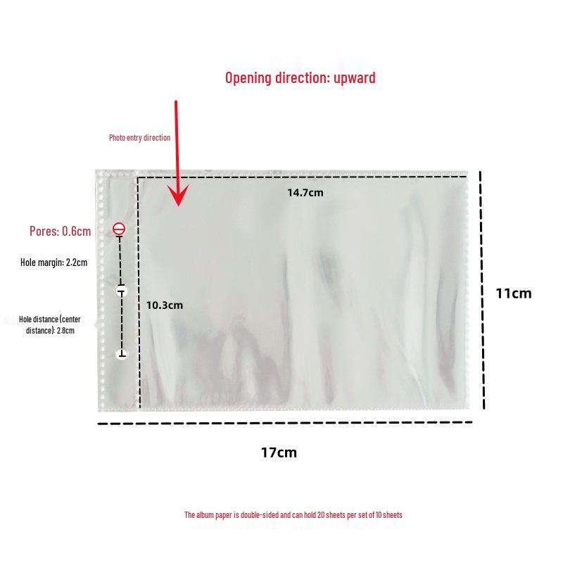 Korean Minimalist Denim Heart Photo Album A5 3-Hole Notebook Binder