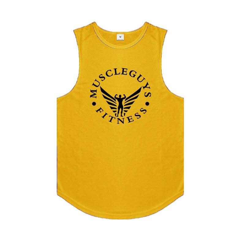 Muscleguys Summer Tide Mládež Sport Fitness Top Tričko bez rukávů Síťované tílko Osobnostní show Muscle Vesta Pánská kulturistika Tílko