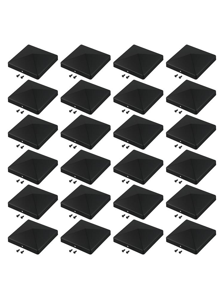 4/12/24pcs 4 Inch Plastic Fence Post Cap Protect Outdoor Wooden Fence Garden Accessories For Protecting Fence Poles