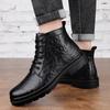 Men's Shoes Genuine Leather Male Desert Boots Low Top Men Casual Shoes Fashion Lace-Up for Men Boots