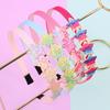 4PCS Rainbow Star Headbands Girls Sparkly Heart Headband Flower Hairbands with Teeth Children Kids Party Hair Accessories