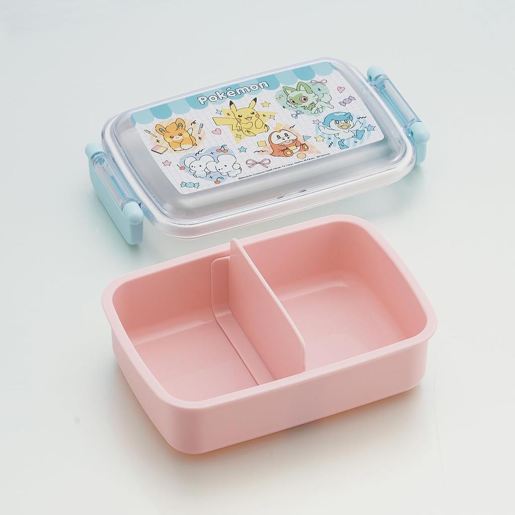 Skater Bento Box for with a Soft Single Made in Popping Kids, 450ml, Dome-Shaped Lid, Tier, Japan, Pokémon Up, Girl's RBF3ANAG-A