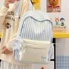 Schoolbag new Korean version cute high school student striped ins schoolbag high value backpack simple student large capacity backpack