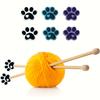 6 Pezzi Copri Aghi da Maglia a Zampa di Cane, Coperture Protettive per Accessori da Cucito e Pezzi di Ricambio per Cucito, Proteggi Filo Colorati